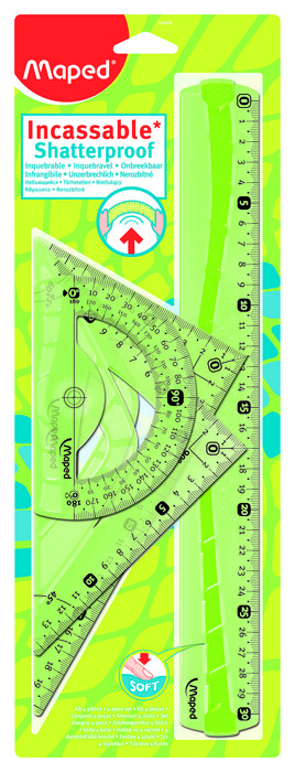 JUEGO REGLAS IRROMPIBLE 30CM 4 PIEZAS BLISTER