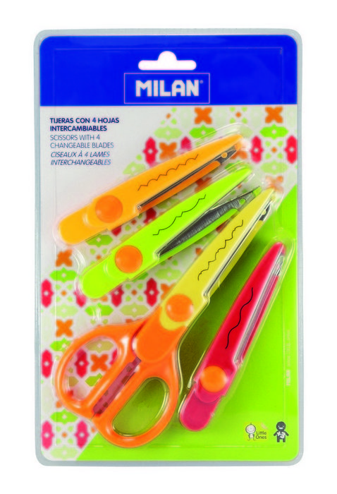 TIJERAS CON 4 HOJAS INTERCAMBIABLES MILAN