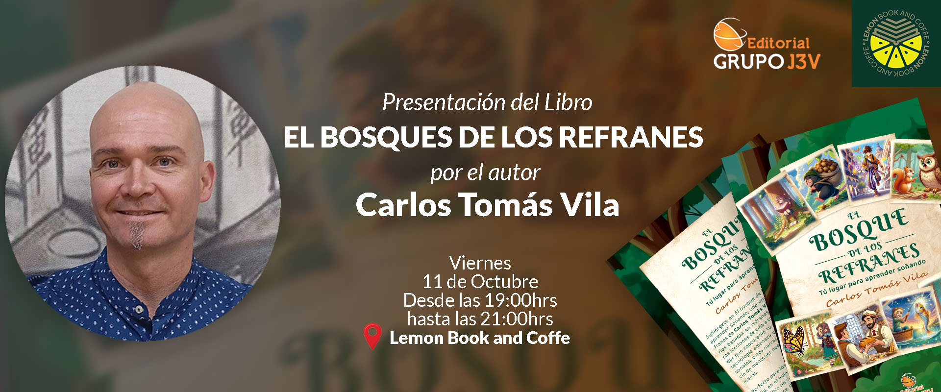 Presentación del Libro El Bosque de los Refranes en Lemon Book and Coffe
