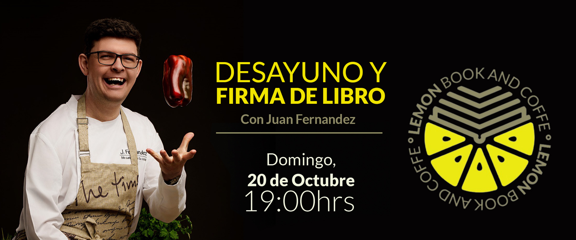 Desayuno y Firma de Libros con Juan Fernández en Lemon Book and Coffe