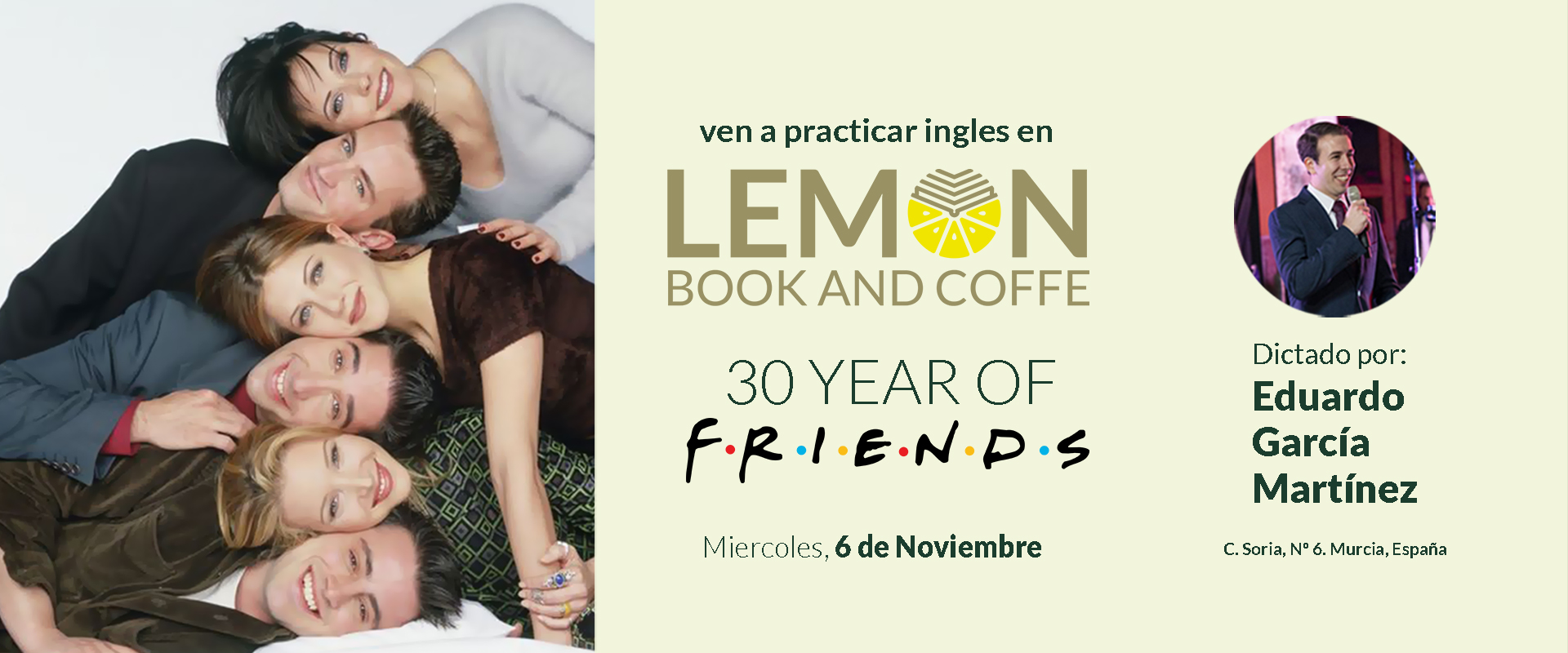 Prácticas de Inglés en Lemon Book and Coffe con Eduardo García Martínez: Aprende Divirtiéndote