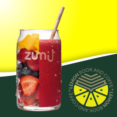 Granizado de frutas Berries Paradise con mango, cereza, arándano y fresa en Lemon Book and Coffe