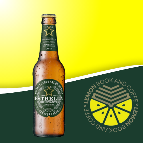 Cerveza 1/5 Estrella Levante en Lemon Book and Coffe