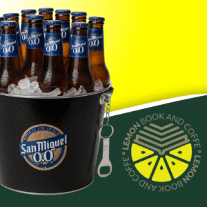 cubo de 10 botellas de San Miguel en su formato 1/5