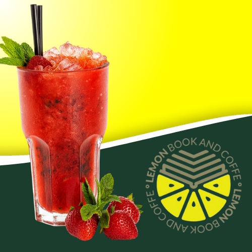 Cóctel Mojito de Fresa con fresas, menta fresca, limón y ron.