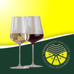 Copa de vino de la casa en Lemon Book and Coffe