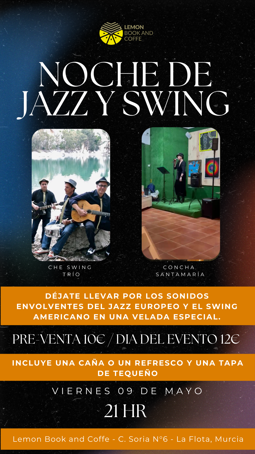Vive una Noche de Jazz y Swing en Lemon Book and Coffe