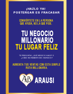 Portada del libro Tu Negocio Millonario de Arausi Alejandria Hernández Berti