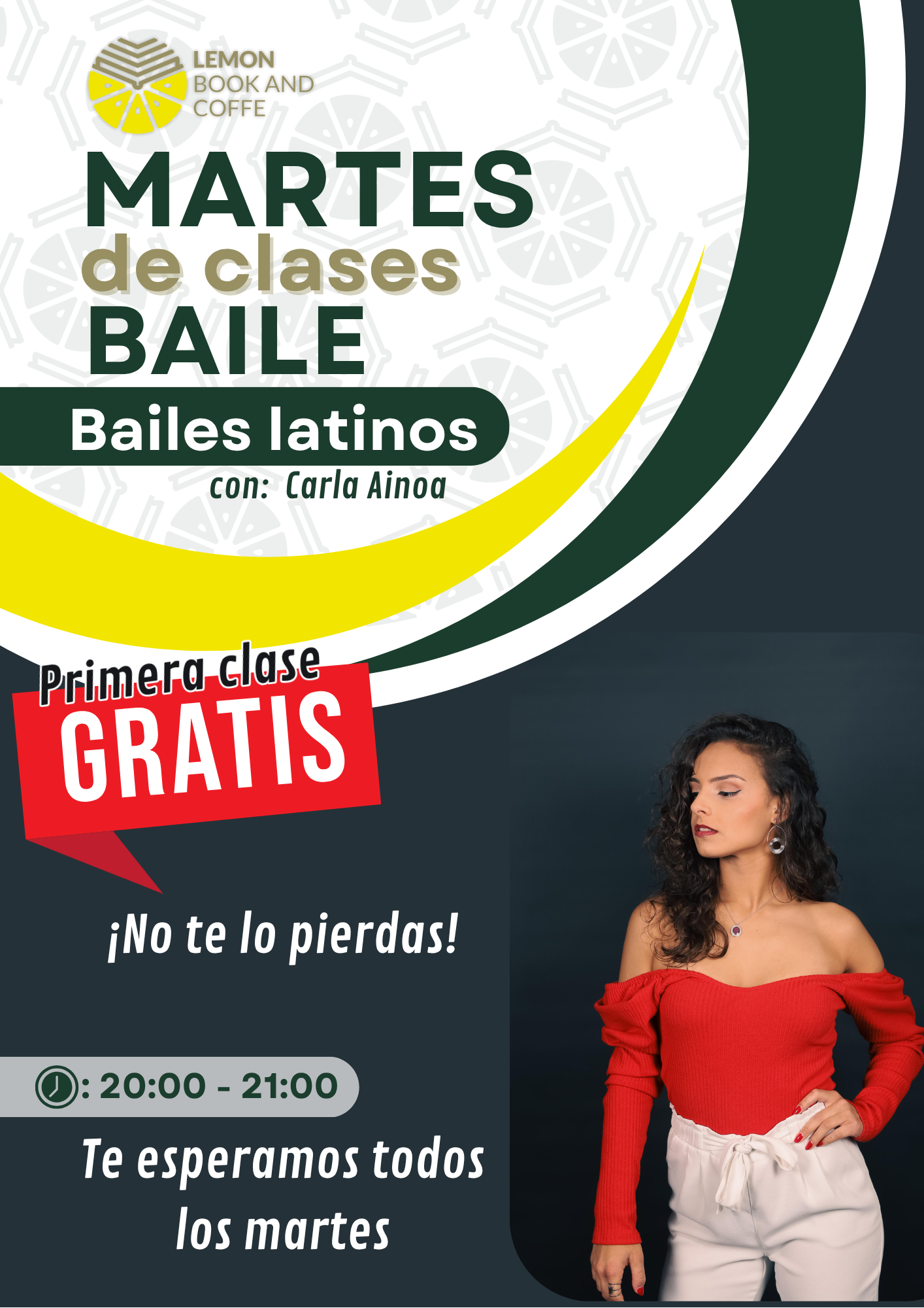 Clase de Bailes Latinos con Carla Ainoa – Lemon Book and Coffe