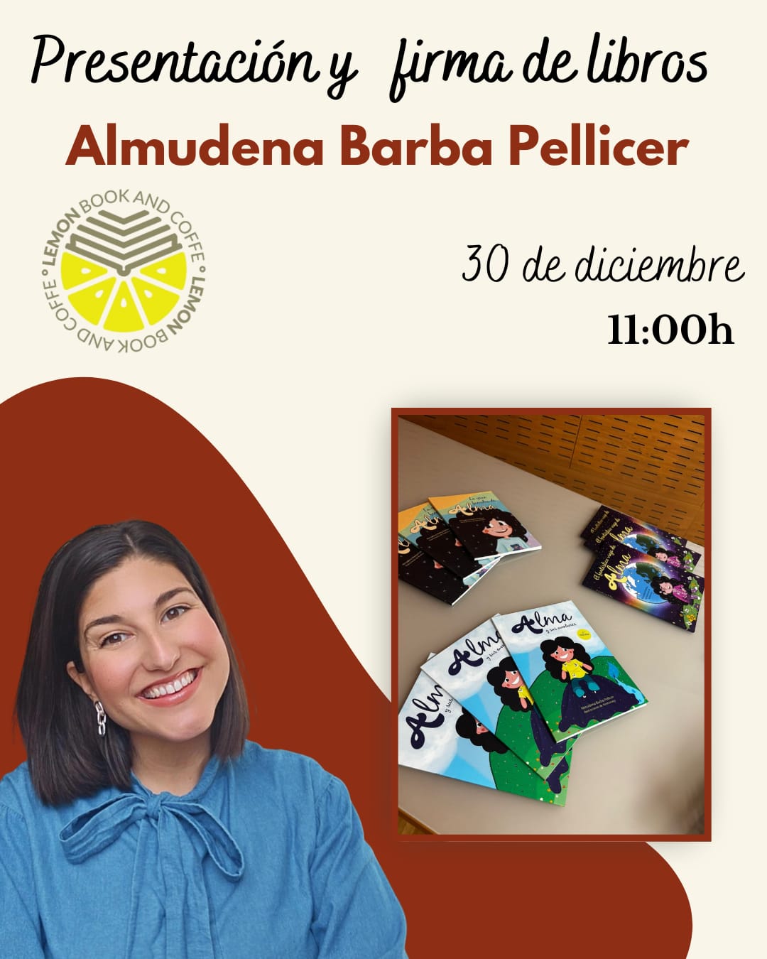 Presentación y firma de libros de la autora Almudena Barba Pellicer en Lemon Book & Coffe Murcia