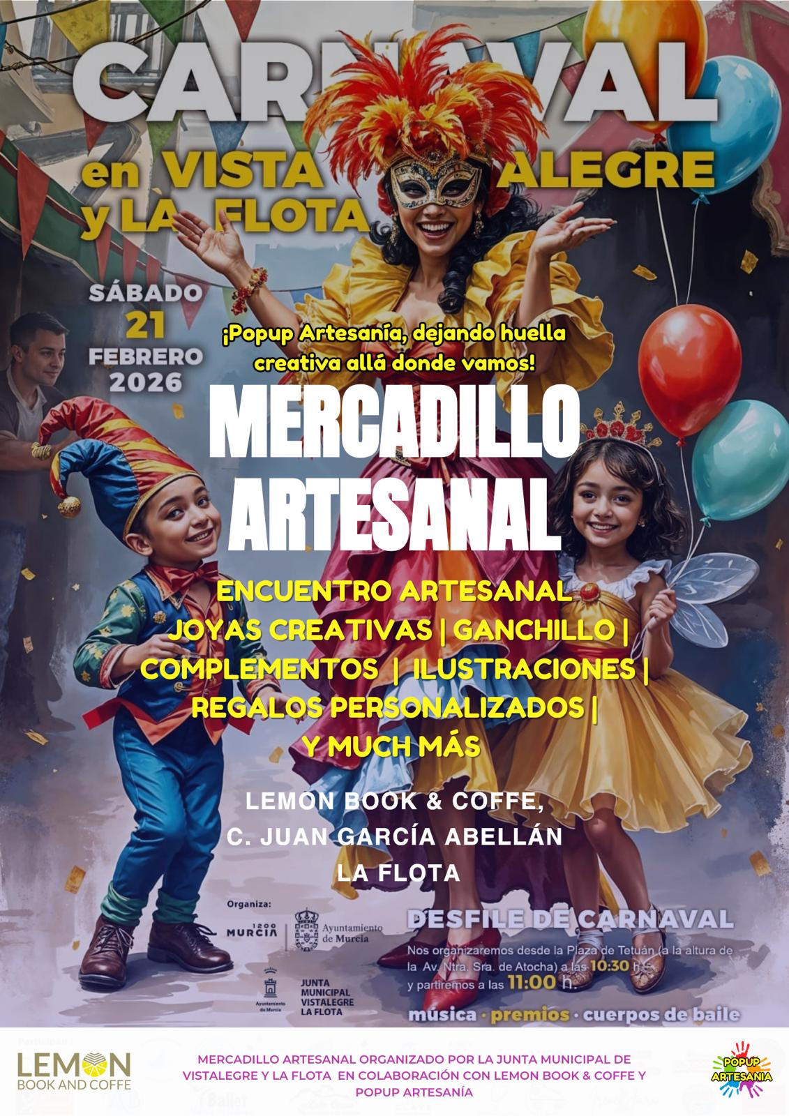Mercadillo Artesanal en La Flota: regalos únicos para San Valentín en Lemon Book & Coffe