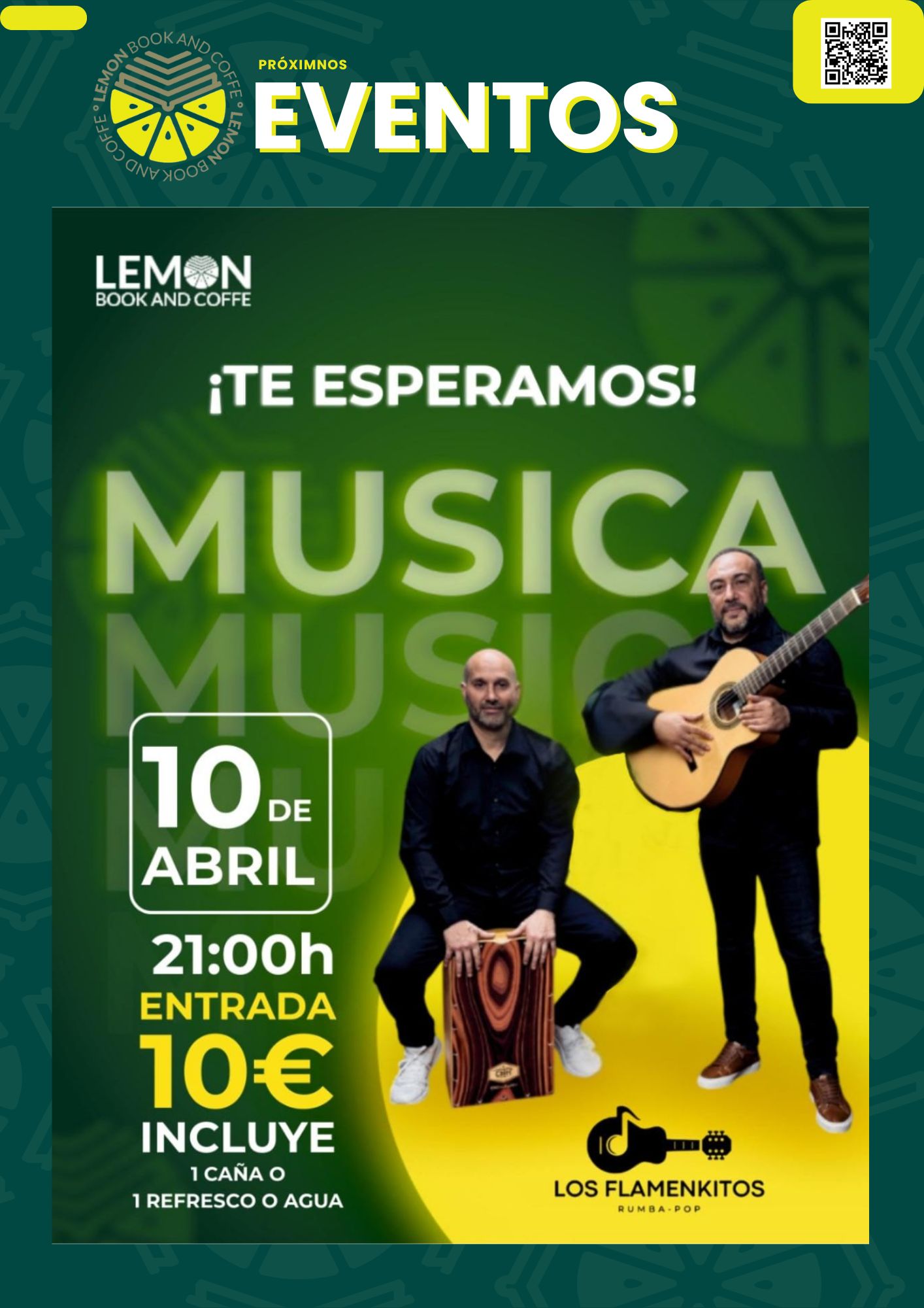 Concierto de Los Flamenkitos en Murcia | Rumba-Pop en Lemon Book and Coffe