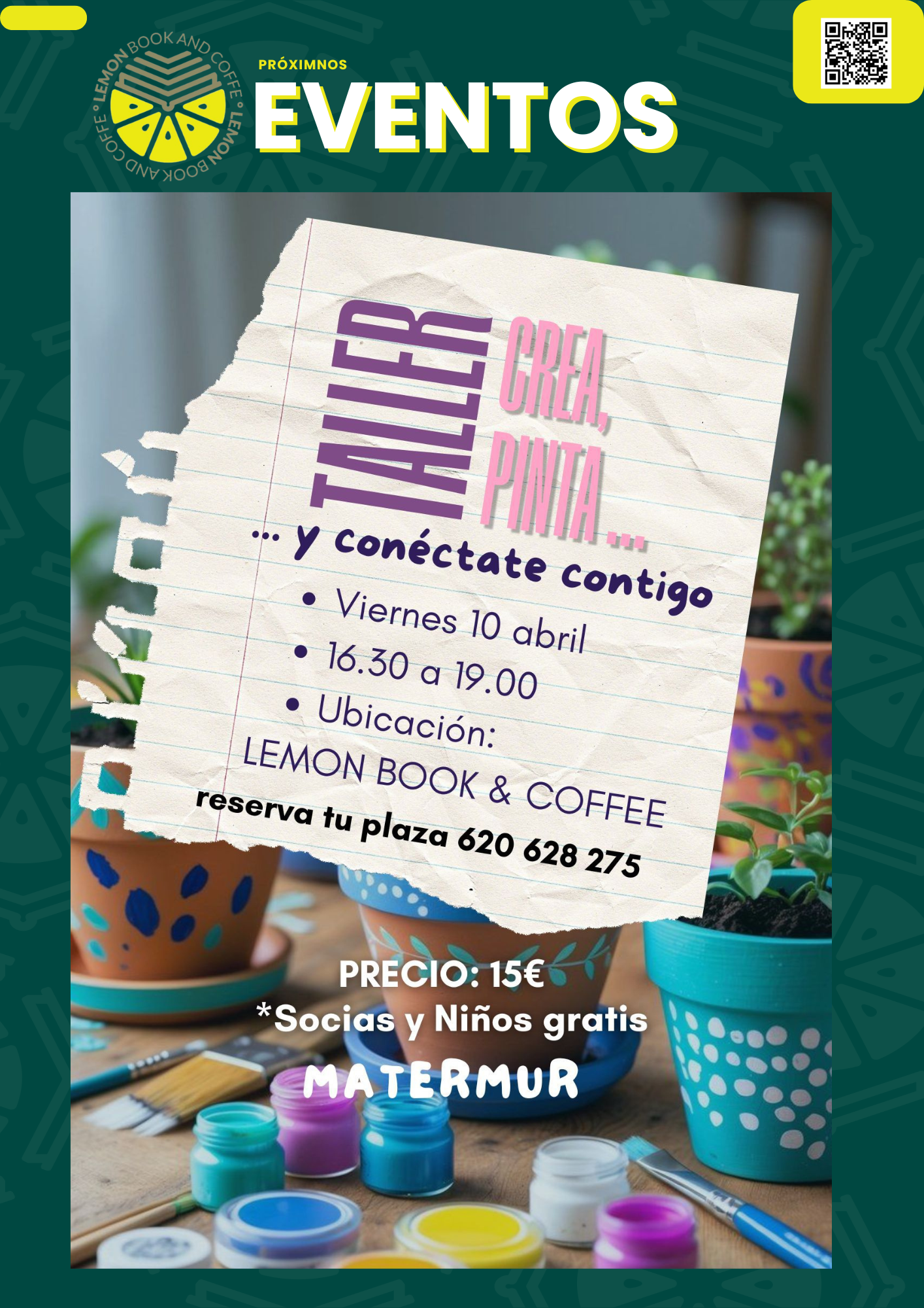 Descubre tu lado creativo: Taller «Crea, Pinta… y conéctate contigo»